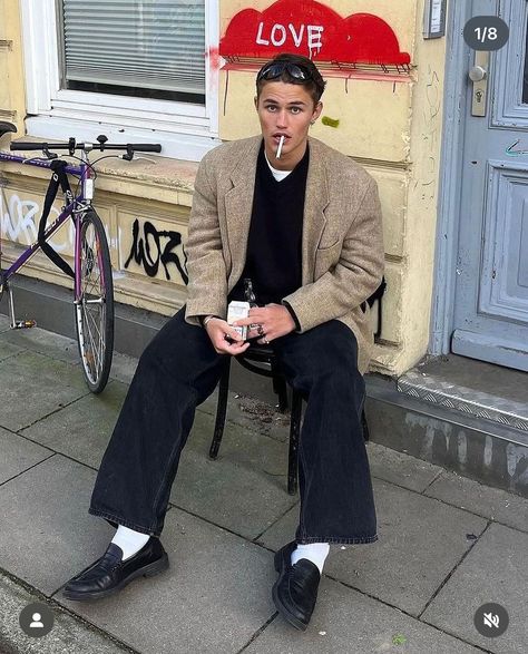 Grandpa Style, Classy Outfits Men, Outfits Hombre, Paris Mode, Fall Outfits Men, Street Fashion Men Streetwear, Mens Outfit Inspiration, Neue Outfits, Mens Fashion Streetwear