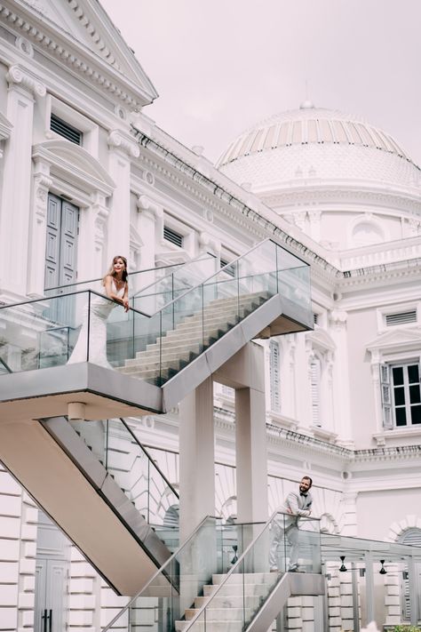 Singapore Museum, American Couple, Museum Photography, Singapore Photos, Wedding Photography Pricing, Wedding Portrait Poses, Pre Wedding Shoot Ideas, Pre Wedding Photoshoot Outdoor, Anniversary Photoshoot