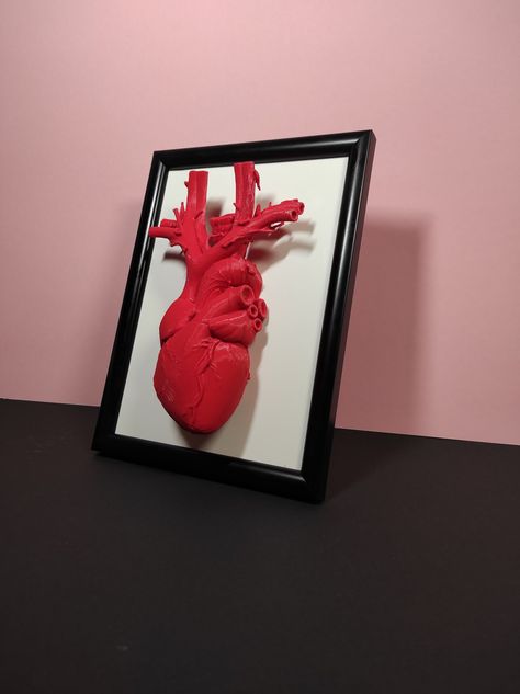 Framed Entryway, Easter Collage, Entryway Minimalist, Frame 3d, Heart Anatomy, Wall Art 3d, Heart Canvas, Heart Wall Art, 3d Heart