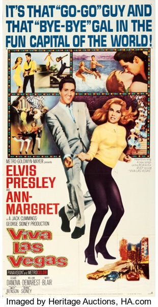 Viva Las Vegas (MGM, 1964). Folded, Very Fine-. Three Sheet (41" X | Lot #86609 | Heritage Auctions Mgm Las Vegas, Elvis Sings, Elvis Presley Movies, Musical Film, Ann Margret, Elvis Movies, Classic Movie Posters, Lisa Marie Presley, Movie Poster Art