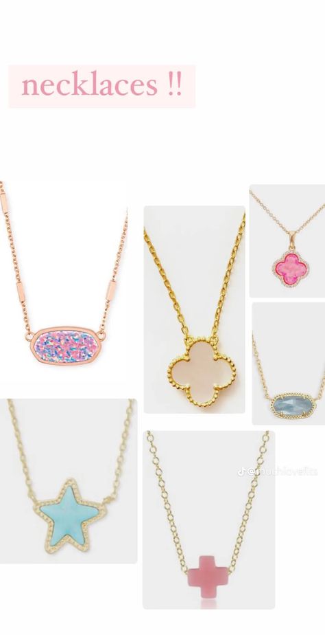 Cute Preppy Necklaces, Preppy Kendra Scott Necklace, Layering Kendra Scott Necklaces, Preppy Necklaces, Preppy Accessories, Dope Jewelry Accessories, Preppy Gifts, Preppy Jewelry, Preppy Lifestyle