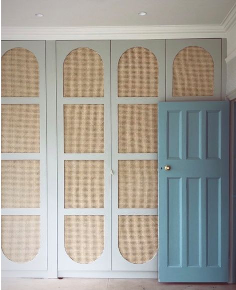 Built In Wardrobe Ideas Rattan, Rattan Built In Wardrobe, Rattan Wardrobe Doors, Rattan Wardrobe, Bedroom Built In Wardrobe, Wardrobe Door Designs, Wardrobe Design Bedroom, Up House, Bedroom Wardrobe