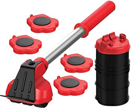 Heavy Duty Furniture Lifter with 4 Sliders for Easy and Safe Moving, Appliance Roller Suitable for Sofas, Couches and Refrigerators, Adjustable Height [Load Capacity: 660lbs Per Wheel] - - Amazon.com Furniture Lifter, Moving Tools, Furniture Wheels, Red Furniture, Chair Leg Floor Protectors, Furniture Sliders, Furniture Movers, Moving Furniture, Floor Protectors