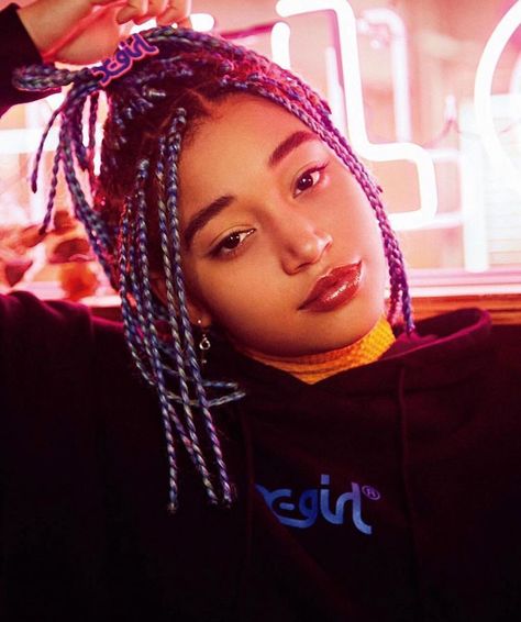 Amandla Stenberg Instagram, Japan Magazine, Amandla Stenberg, Cute Natural Hairstyles, Nylon Japan, Editorial Magazine, Box Braids Styling, Bargain Shopping, Hair Ponytail Styles