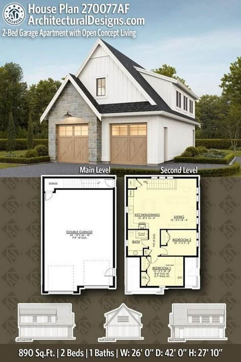 Designed with additional sleeping accommodations for guests or family members. Two Bedroom Carriage House Plans, Garage Carriage House, Barndo House, Wisconsin Cabin, Cottage Garage, Garage Apartment Floor Plans, Laneway House, Garage With Living Quarters, Truck House