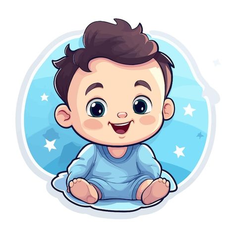 Baby Boy Stickers, Diy Cake Topper Printable, Baby Boy Cartoon, Sticker Images, Baby Sticker, Baby Shower Clipart, Baby Icon, Business Invitation