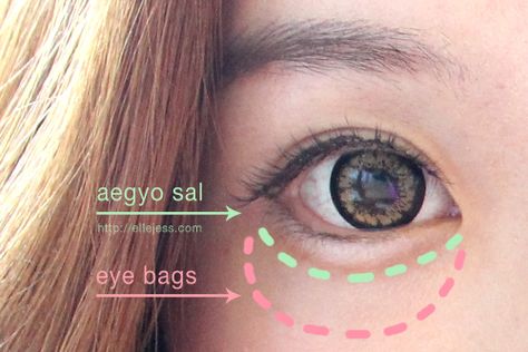 Aegyo Sal Puffy Aegyo Sal, Aegyo Sal Aesthetic, How To Get Aegyo Sal Naturally, How To Draw Aegyo Sal, How To Do Aegyo Sal, Puffy Eyes Makeup, Aegyo Sal Makeup, Kawaii Cosmetics, Make Eyes Look Bigger