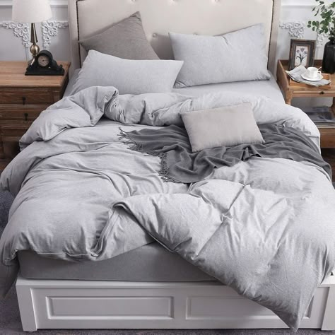 Bedding Grey, Bedding Duvet Sets, Gray Bedding, Lux Interior, Lux Decor, Luxury Ideas, Bedroom Gray, Bedding Luxury, Bed Grey