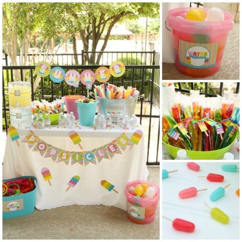 Happy Birthday B, Popsicle Party, Cream Candy, Summer Birthday Party, Ice Cream Candy, Summer Pool Party, Party Package, Printable Party, Ice Cream Party