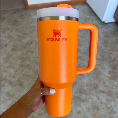 Have Only Used A Few Times Basically Brand New Good Condition Orange Stanley Cup, Orange Stanley, Stanley Cup 40 Oz, Stanley Cup, Mug Cup, Christmas List, Color Orange, Brand New, Orange