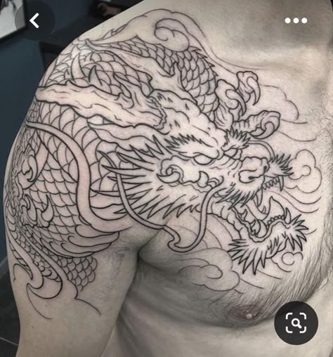 Left Chest Tattoo Men Ideas Unique, Men Center Chest Tattoo, Irezumi Shoulder Tattoo, Chest Tattoo Pieces For Men, Enso Chest Tattoo, Japanese Tattoo Art Shoulder, Dragon Tattoos For Men Chest, Japanese Tattoo Chest Men, Chest Panel Tattoo