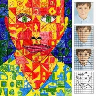 Chuck Close grid drawing Self-Portrait Chuck Close Art, Classe D'art, 7th Grade Art, Art Project For Kids, Chuck Close, 5th Grade Art, Art Projects For Kids, Project For Kids, Blog Art