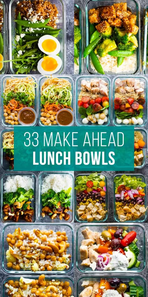 Premade Lunches For The Week, Premade Lunch Ideas, Make Ahead Lunch Bowls, Healthy Adult Lunches, Premade Meals, Make Ahead Lunch, Lunch Bowl Recipe, Sweet Peas And Saffron, College Recipes