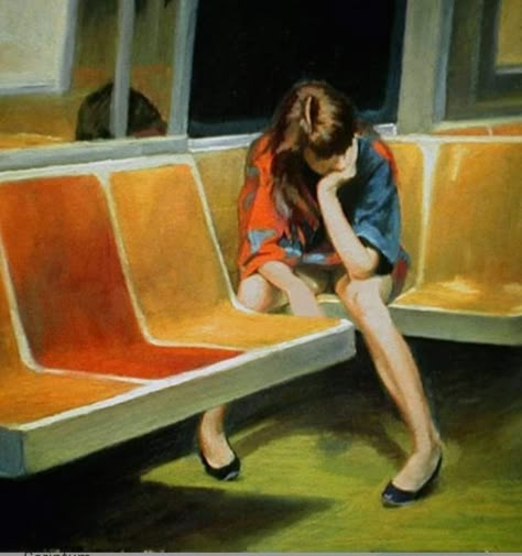 Edward Hopper, A Girl, A Woman, Train