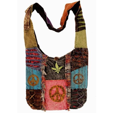 Handcrafted Recycled Razor Cut Heavy Cotton Bohemian / Hippie / Gypsy... ❤ liked on Polyvore featuring bags, handbags, shoulder bags, bohemian purse, hippie purse, cotton purse, hippie handbags and peace purse Boho Shoulder Bag, Bohemian Purse, Boho Chic Bags, Hippie Purse, Cotton Purse, Boho Brand, Boho Handbags, Cotton Handbag, Diy Bag Designs