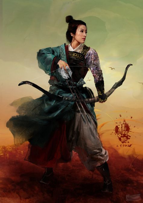 Chinese archer | (unknown artist) Samurai Aesthetic, Avatar Legends, Female Hunter, Amazon Movies, Three Kingdoms, An Arrow, Bow And Arrow, Saved Pins, Fantasy Warrior