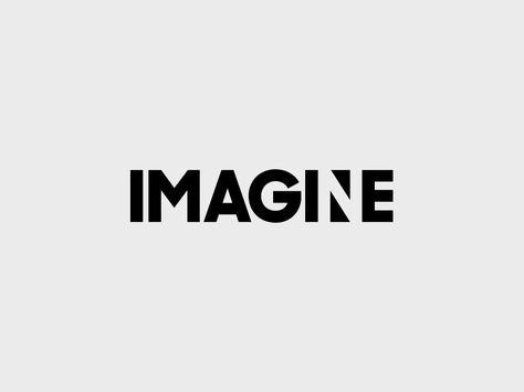 Imagine Wordmark minimalistic easy logo logotype simple minimal grey n wordmark black and white imagine negative space Imagine Logo Design, Simple Wordmark Logo, Two Word Logo Design, Simple Logo Design Minimalism, Imagine Logo, Ro Logo, Clothes Words, Wordmark Logo Design, Logo Wordmark