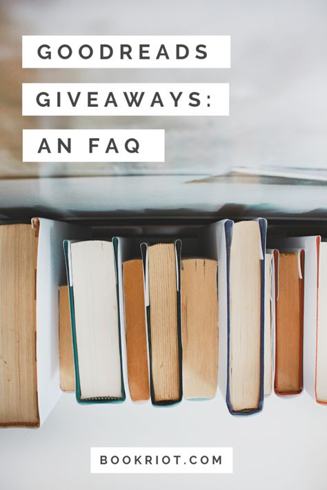 Goodreads Giveaways: An FAQ  book giveaways | giveaways for books | how goodreads works | goodreads giveaways | reading FAQs Book Giveaway, Before We Say Goodbye Book, Books To Expand Your Knowledge, Gregg Olsen Books, Film Song, Types Of Reading, Book Of Life, Book Nerd, Improve Yourself