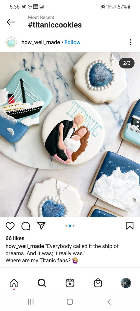 Titanic Cookies Decorated, Titanic Cookies, Titanic Cake, Titanic Birthday, Titanic History, Sugar Cookie Designs, Cookies Decorated, Cookie Designs, Trivia Games