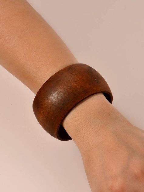 Wooden Bangle, Wooden Bracelet, Shein Style, Beauty And The Beast, Leather Bracelet, Bangles, Free Shipping, Wood, Leather