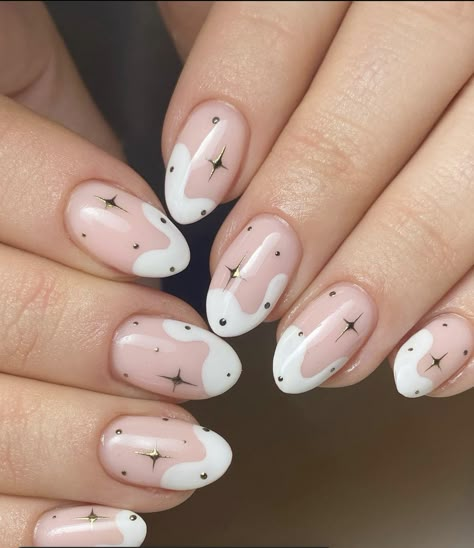 Biab Overlay, Nail Design Star, Biab Nail Art, Nails Biab, Nails Star, Stars Nails, Cutesy Nails, Star Nail Designs, Star Nail