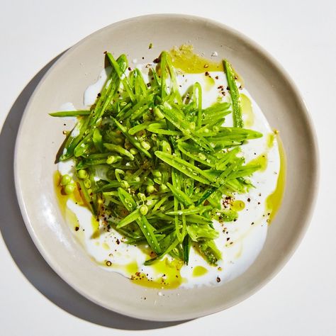 Sugar Snap Pea Salad—I liked this a lot; I added radish, chives, and sunflower seeds Sugar Snap Pea Salad, Sugar Snap Pea, Snap Pea Salad, Summer Vegetarian Recipes, Pea Salad Recipes, Snap Pea, Buttermilk Dressing, Whipped Feta, Pea Salad