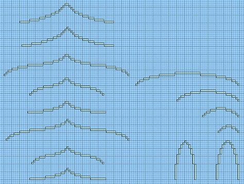 Build tip from Reanna Erika--use the Fibonacci sequence to make curves for roofs etc. Terraria Roof Ideas, Minecraft Shapes Guide, Minecraft Shape Guide, Terraria Build Ideas, Curved Roof Minecraft, Simple Terraria Builds, Minecraft Building Tips And Tricks, Minecraft Roof Shapes, Minecraft Roof Guide