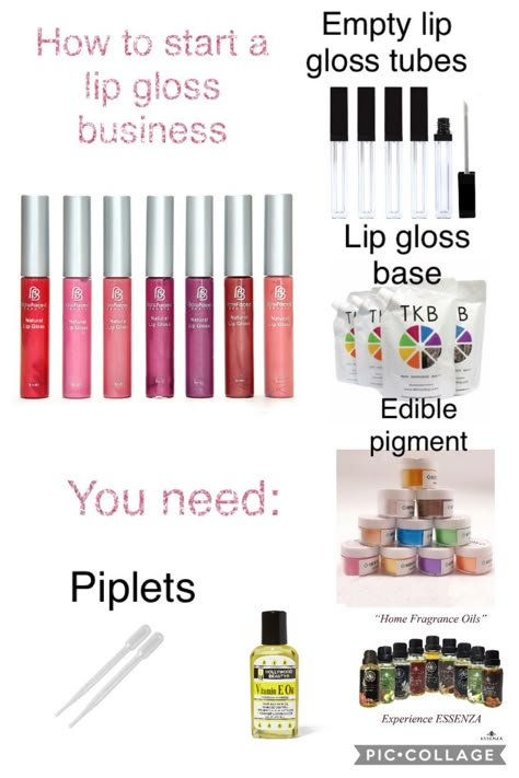 How To Sell Lip Gloss, Lip Oil Business Ideas, How To Start A Lipgloss Business, Things You Need To Start A Lipgloss Business, Lip Oil Business, How To Make A Lip Oil, How To Start A Lip Gloss Business, How To Make Lip Gloss At Home, Lipgloss Recipe