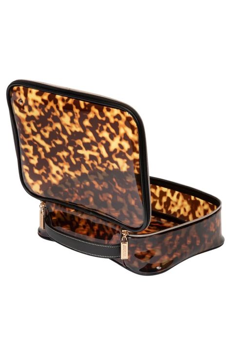 Stephanie Johnson Claire Miami Clearly Tortoise Jumbo Makeup Case Large Makeup Case, Tortoise Shell Print, Stephanie Johnson, Accessory Inspo, Shell Print, Mötley Crüe, Oui Oui, Makeup Case, Christmas Wishlist