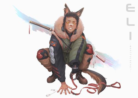 Half Dog Half Human, Half Human Half Animal Character Design, 2d Character, Inspirational Artwork, Character Design Male, Painting Class, Painting Illustration, Dog Leash, Character Illustration