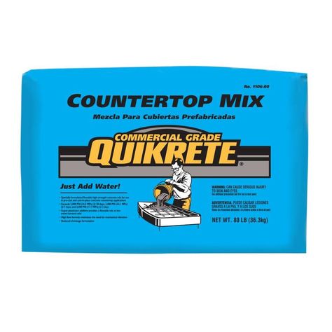 QUIKRETE Countertop 80-lb High Strength Concrete Mix Countertop Overlay, Countertop Concrete, Homemade Modern, Mix Concrete, Concrete Vases, Pipe Shelves, Concrete Projects, Concrete Cement, Countertop Materials