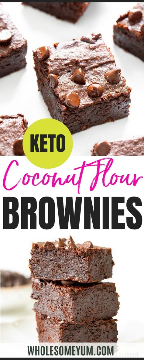 Baking Recipes With Coconut Flour, Keto Coconut Butter Recipes, Keto Brownies With Coconut Flour, Keto Cake Coconut Flour, Almond Flour Coconut Flour Recipes, Keto Dessert Without Almond Flour, Coconut Flower Brownies, Coconut Oil Keto Recipes, Keto Dessert Recipes With Coconut Flour