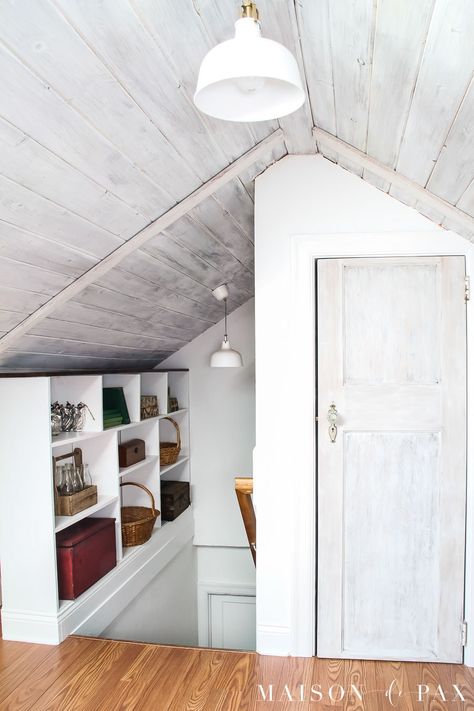 Looking for ways to add more square footage to your home? Consider these steps and ideas for an attic remodel! Small Attic Renovation, Attic Library, Before And After Home, Attic Shelves, Attic Makeover, Attic Staircase, Attic Closet, Attic Playroom, Attic Loft