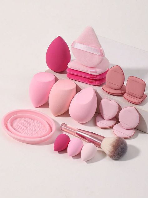 1pc Cleaning brush+7PCS Makeup Sponge+1 pc Makeup brush+12PCS Makeup Puff Set Soft Triangle powder Mineral puff for face makeup,Suitable for Cream & Powder Concealer, Loose Powder makeup applicator Black FridayI discovered amazing products on SHEIN.com, come check them out! Loose Powder Makeup, Powder Concealer, Crochet Necklace Pattern, Makeup Puff, Pink Cosmetics, Necklace Patterns, Haircuts Straight Hair, Powder Makeup, Makeup Pictures