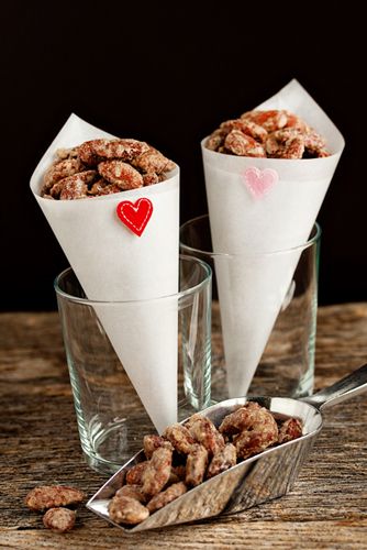 Candied Almonds Recipe | My Baking Addiction Candy Almonds Recipe, Candied Almonds, Almond Recipes, Food Gifts, Glass Cup, Appetizer Snacks, Just Desserts, San Valentino, Sweet Recipes