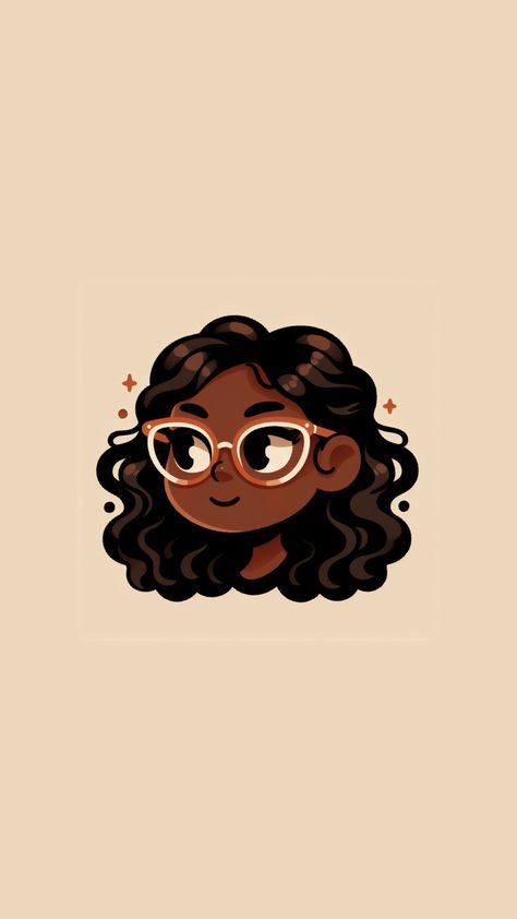 African Hair Drawing, Profile Picture Curly Hair Cartoon, Curly Hair Girl Illustration, Black Cartoon Characters Aesthetic, Cartoon Black Women, Cartoon Curly Hair, Curly Hair Character, Curly Hair Illustration, Curly Hair Cartoon