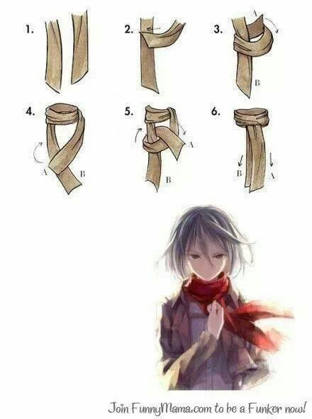 Mikasa Scarf, Simpul Dasi, Bahasa Jepun, Titans Anime, Seni Dan Kraf, Drawing Faces, Film Disney, Style Anime, Cosplay Tutorial