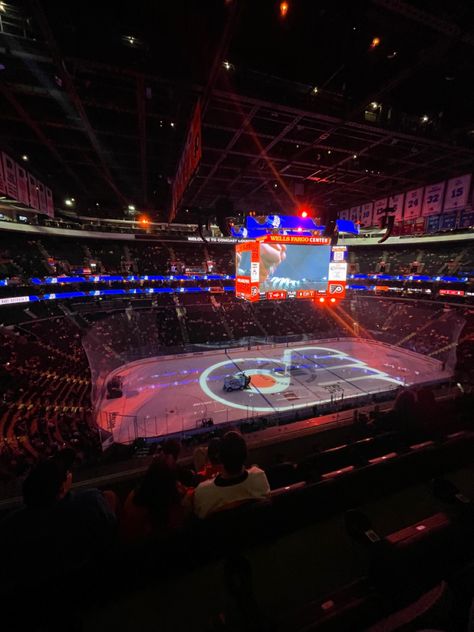 #hockey #sports #arena #flyer #lights #ice Hockey Arena, Flyers Hockey, Hockey Game, Sports Arena, Event Experience, Hockey Games, 2024 Vision, Ice Hockey, Sport Event