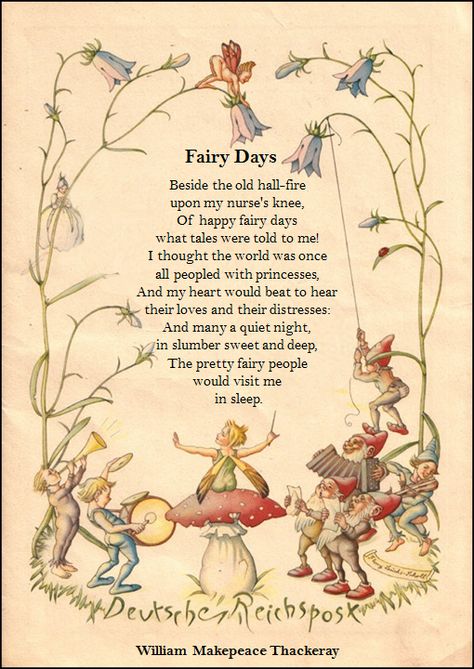 'Fairy Days' Fairy Illustration Aesthetic, Nursery Rhyme Illustrations, Fairy Rules, How To Be A Fairy, Fairy Quotes Aesthetic, Fairy Language, Vintage Fairy Illustrations, Vintage Fairytale Art, Vintage Fairy Art