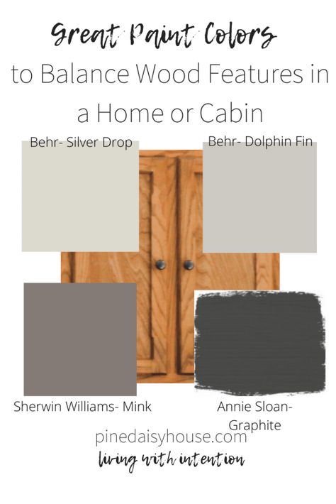 Cabin Interiors Pine Walls, Kitchen Paint Colors With Knotty Pine Cabinets, Paint Colours To Go With Knotty Pine, North Woods Cabin Decor, Painted Pine Walls Before And After, Knotty Pine Color Palette, What Color Paint Goes With Knotty Pine, Modern Pine Kitchen, Log Cabin Wall Colors