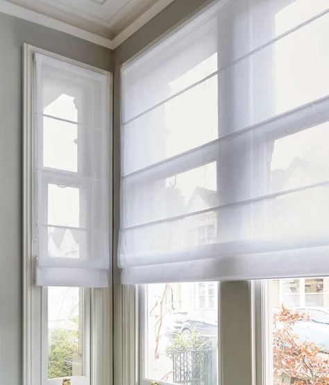 Sheer Roman Blinds, White Box, Roman Blinds, Window Treatments, Blinds, Road, Media, White