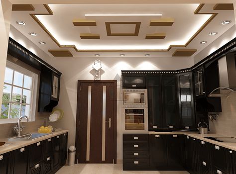 Kitchen Pop, Kitchen Ceiling Design, False Ceiling Designs, Simple False Ceiling Design, Lights Wallpaper, False Ceiling Bedroom, New Ceiling Design, Pvc Ceiling Design, False Ceiling Living Room