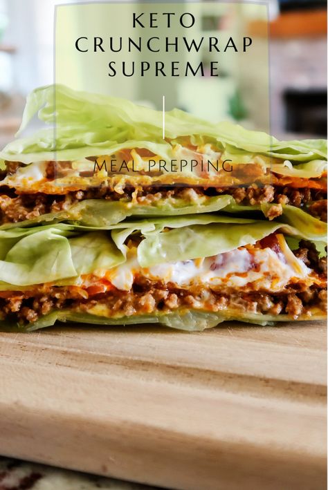 Keto Crunchwrap, Crunchwrap Supreme Recipe, Taco Bell Crunchwrap, Crunchwrap Recipe, Taco Dishes, Healthy Taco, Crunchwrap Supreme, Quick Meal Prep, Ground Meat Recipes