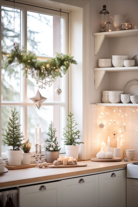 Minimalist Christmas Kitchen Decor, Nordic Christmas Aesthetic, Hygge Christmas Aesthetic, Scandinavian Christmas Aesthetic, Subtle Christmas Decor, Organic Christmas Decor, Christmas Decir, Novogodišnja Dekoracija, Scandinavian Country Style