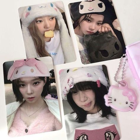 Kpop Photocards Aesthetic, Sanrio Photocard, Photo Cards Ideas, K Pop Photocards, Binder Inspiration, Aespa Photocards, Photocard Aesthetic, Photocard Deco, Photocard Ideas