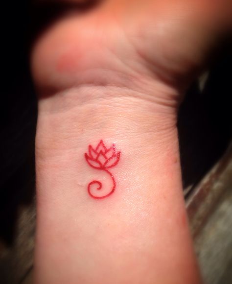 Small Red Lotus Tattoo. The Compassion Lotus … Lotus Flower Tattoo Red, Lotus Flower Wrist Tattoo, Red Lotus Flower Tattoo, Compassion Tattoo, Kai Tattoo, Lotus Flower Tattoo Wrist, Flower Tattoo Wrist, Red Lotus Tattoo, Flower Wrist Tattoo