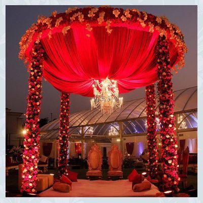 Royal Wedding Decorations, Carnation Wedding, Red Wedding Decorations, Indian Wedding Favors, Wedding Decor Photos, Wedding Entrance Decor, Event Organizer, Mandap Decor, Desi Wedding Decor