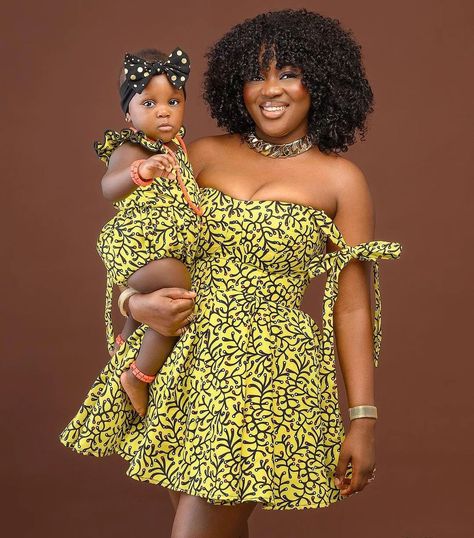 Mummy And Daughter Same Dress, Mummy And Daughter, Child Fashion, African Print Fashion Dresses, African Print Fashion, African Dress, African Print, Fashion Prints, Kids Fashion