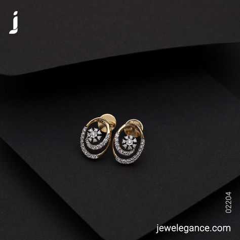 Diamond earrings to glorify your look... . Search for the Product Code '02204' on www.jewelegance.com . #myjewelegance #jewelegance #earring #diamondearring #realdiamond #dailywearstuds #SparklingStuds #EarringEssentials #DazzlingDiamonds #diamondjewellery Real Diamond Earrings, Diamond Bracelet Design, Diamond Pendants Designs, Diamond Pendants, Gold Jewelry Simple, Jewelry Simple, Bracelet Design, Bridal Gold Jewellery, Pendant Design