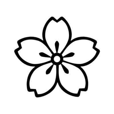 Needle Logo, Drawing Horror, Cherry Blossom Drawing, Simple Flower Drawing, Traditional Tattoo Designs, Easy Flower Drawings, Black And White Flower, Japanese Drawings, 타이포그래피 포스터 디자인